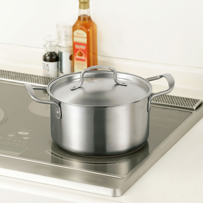 楽天市場】深型 両手鍋 20cm ステンレス IH対応[ガス火もOK] CPW-200