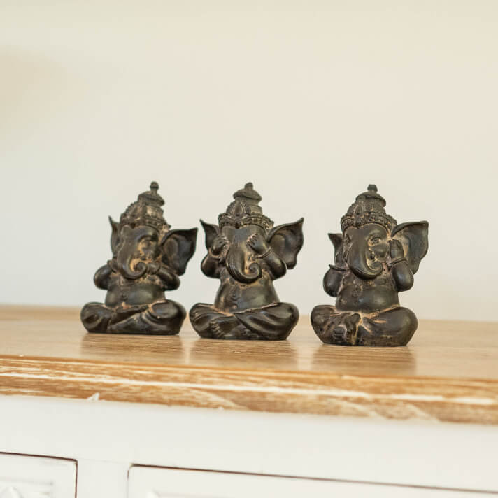 見ないガネーシャ・聞かないガネーシャ・言わないガネーシャ 卓上