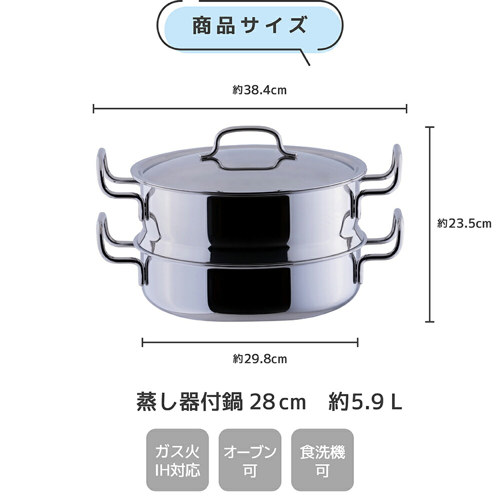 楽天市場】【正規品 正規代理店】ジオ プロダクト 蒸し器付鍋28cm (GEO