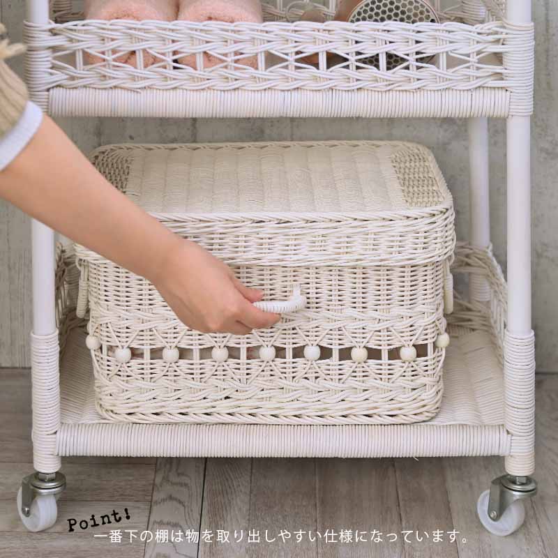 楽天市場】アジアン家具 ラタン 3段ランドリーラック チェスト