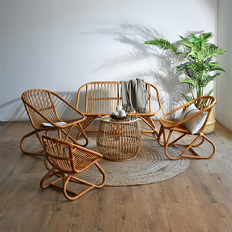 楽天市場】ラタンチェア 皮付き ラタン アジアン チェア パーソナル