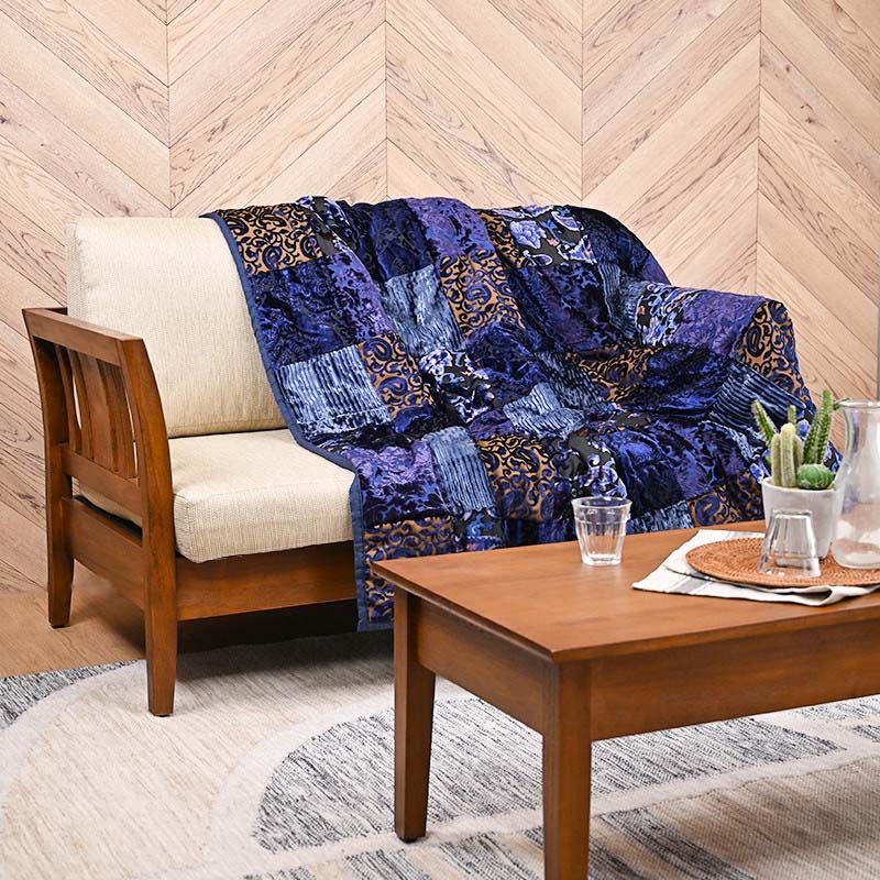 楽天市場】マルチカバー パッチワーク マット 155×230cm ベッドカバー