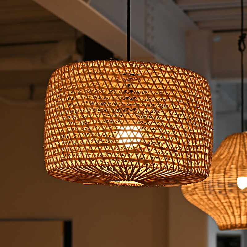 楽天市場】ペンダントライト 1灯 照明 ランプ 籐 ラタン ハンギング