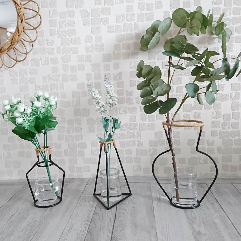 楽天市場】【Le Petit Bonheur】フラワーベース 花瓶 一輪挿し ラタン