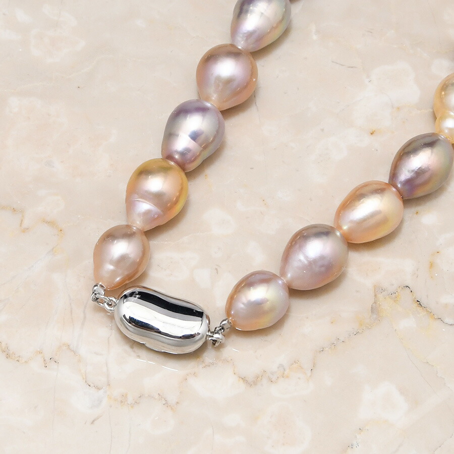 楽天市場】特級マルチカラー 11mm バロック 淡水真珠 ネックレス