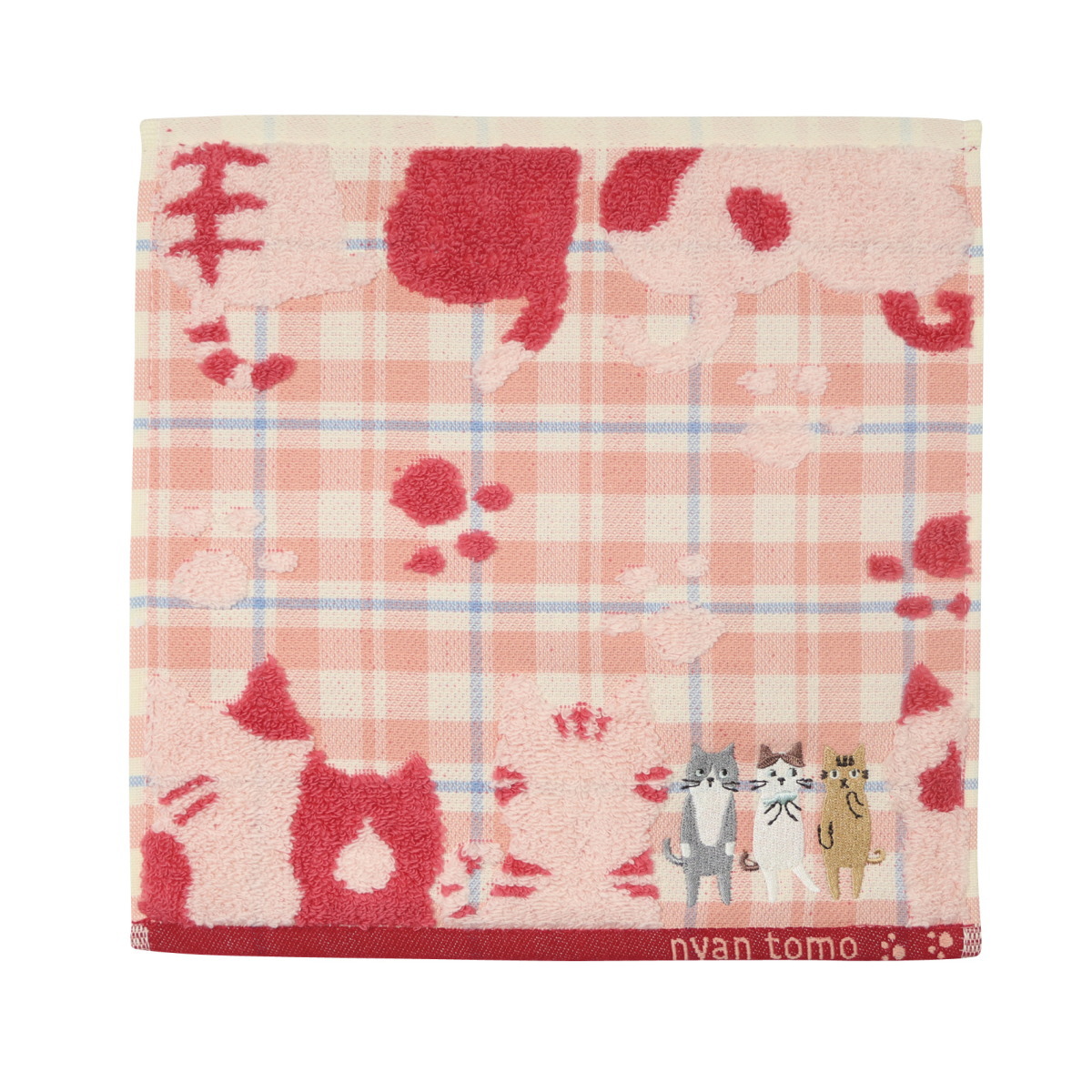 楽天市場】ハンカチ にゃんとも タオルハンカチ 25×25cm ミント