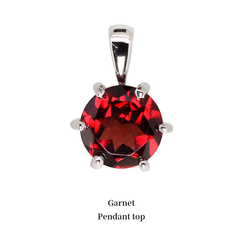 楽天市場】ガーネット ペンダントトップ 大粒 ペンダント k18 18金