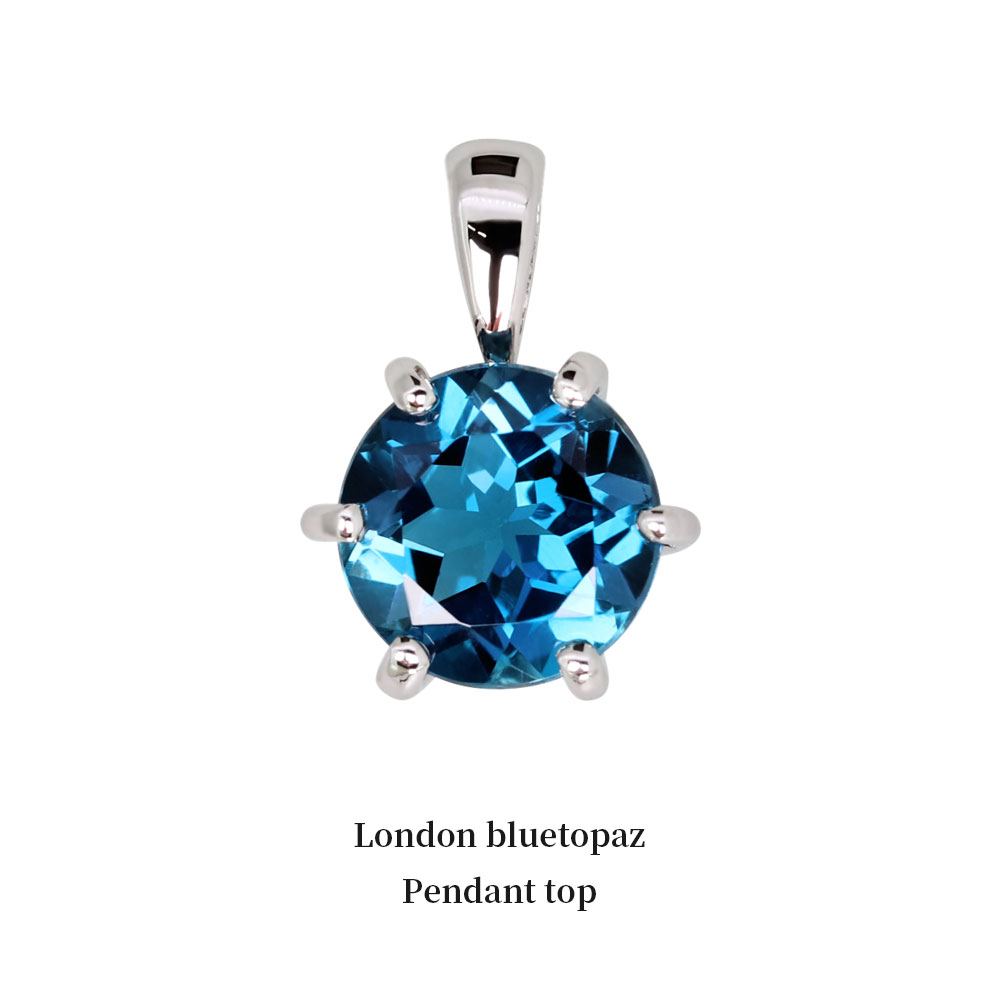 楽天市場】ロンドンブルートパーズ ペンダントトップ 大粒 シンプル 18