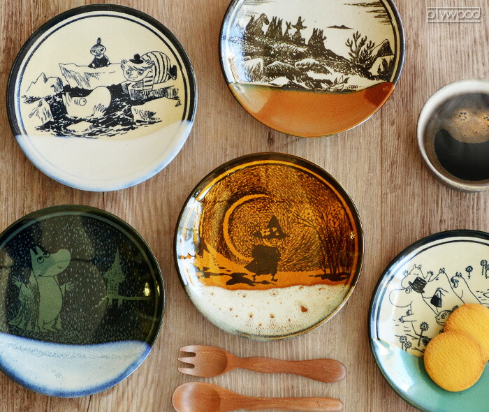 楽天市場】ムーミン 食器 アマブロ 小皿 セット 益子焼 送料無料MOOMIN