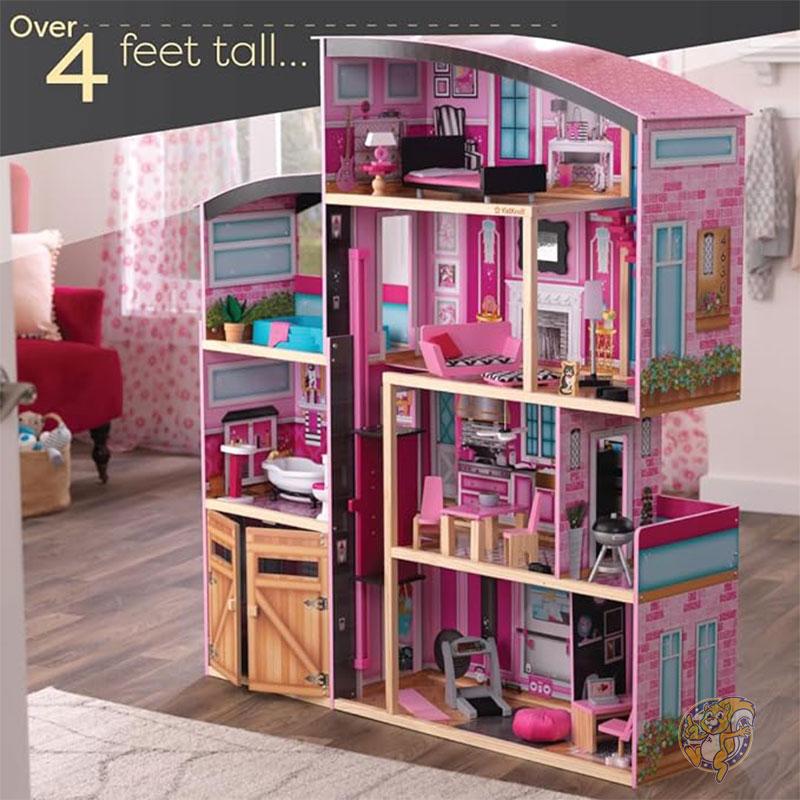 楽天市場】ドールハウス 木製 マンション 人形用ハウス おもちゃ 65949