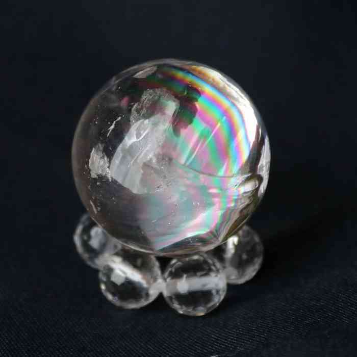 楽天市場】アイリス クォーツ 虹 水晶 25mm 浄化 丸玉 水晶丸玉 虹水晶