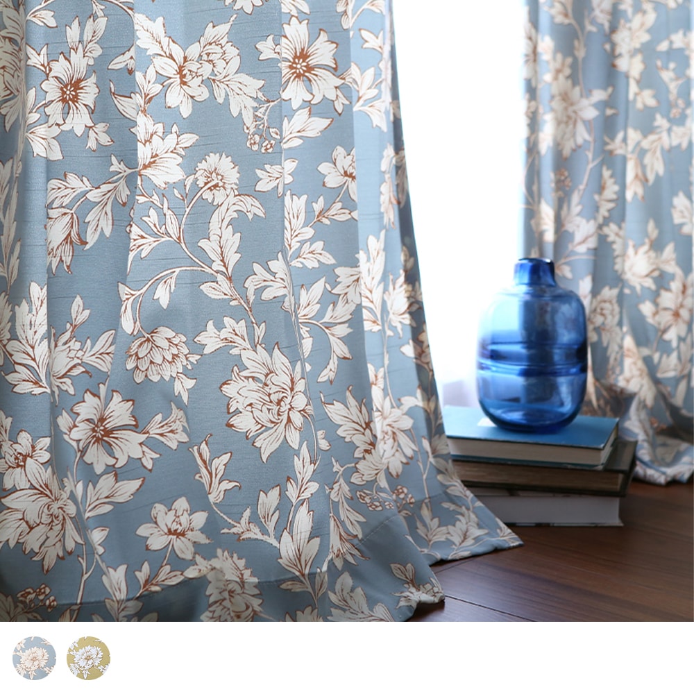 楽天市場】花柄 カーテン 非遮光 おしゃれ かわいい 洗える オーダー