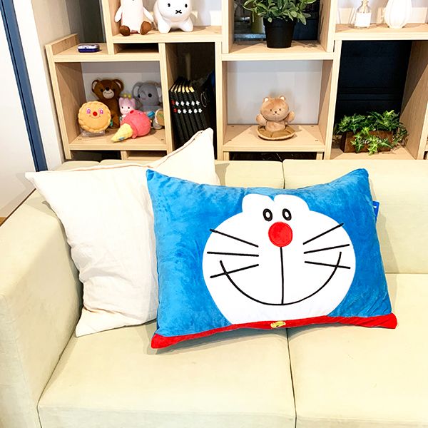 ドラえもん フェイス 枕 ピロー 寝具 クッション 青