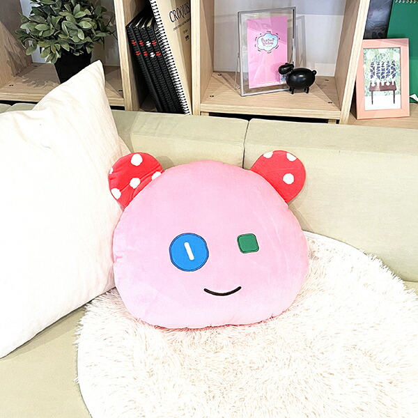 こまねこ フェイスクッション ももいろちゃん インテリア 抱き枕