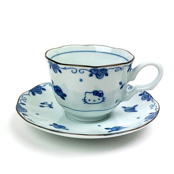 サンリオ ハローキティ ブルーローズ ペアカップ＆ソーサー ティー