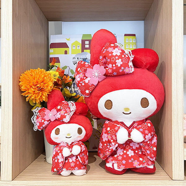 サンリオ マイメロディ マスコット 桜着物 赤 ぬいぐるみ ボール