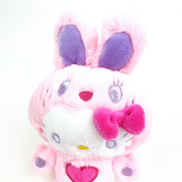 サンリオ ハローキティ マスコット カラフルバニー ピンク ぬいぐるみ