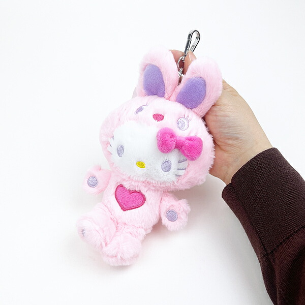 サンリオ ハローキティ マスコット カラフルバニー ピンク ぬいぐるみ