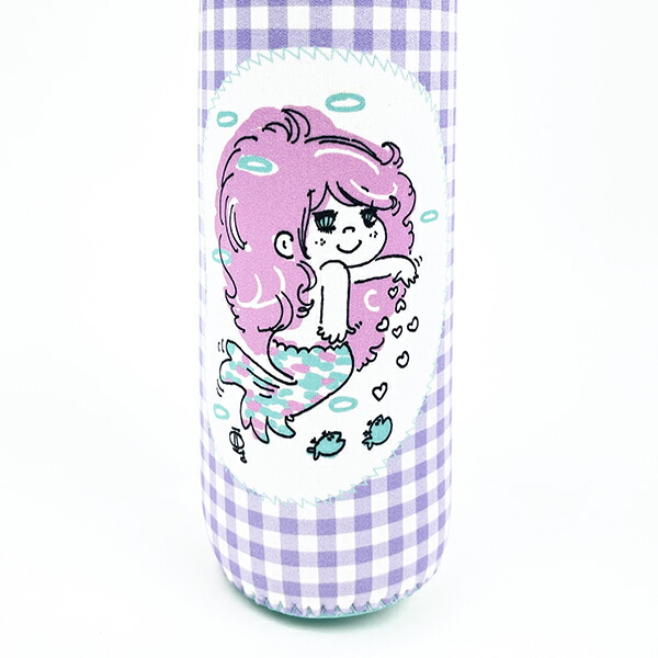 水森亜土 ペットボトルカバー 600m マーメイド パープル ランチ