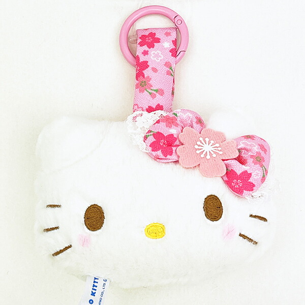 サンリオ ハローキティ 桜着物 フェイスタグマスコット ピンク Sanrio