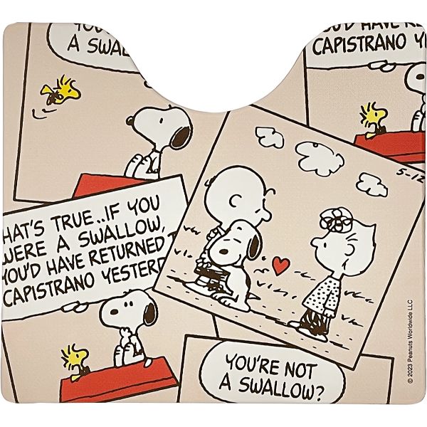 スヌーピー キュートコミック トイレマット PEANUTS ベージュ