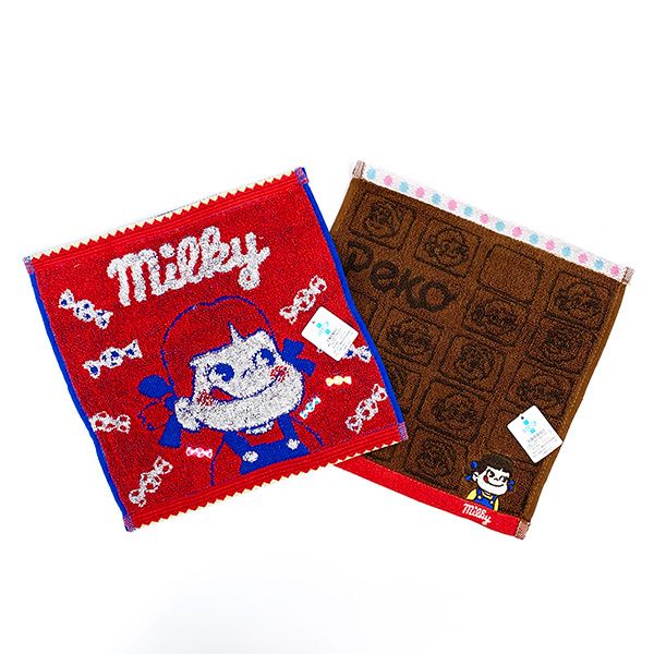 ペコちゃん ミニタオルセット Peko&Poko ミルキーキャンディ ミルキー