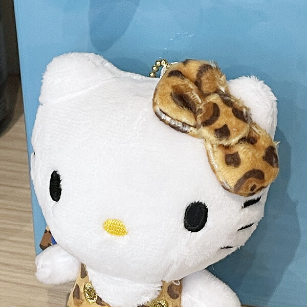 サンリオ ハローキティ ヒョウ柄 ブラウン ボールチェーンマスコット