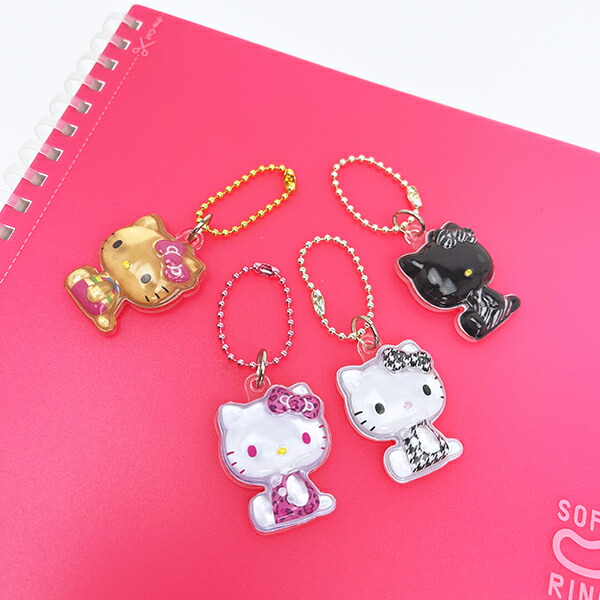 サンリオ ハローキティ 千鳥格子(ブラック) ぷっくりったいプチボール