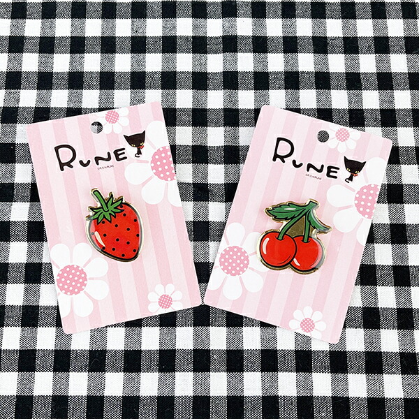 内藤ルネ ピンズ ストロベリー バッジ アクセサリー