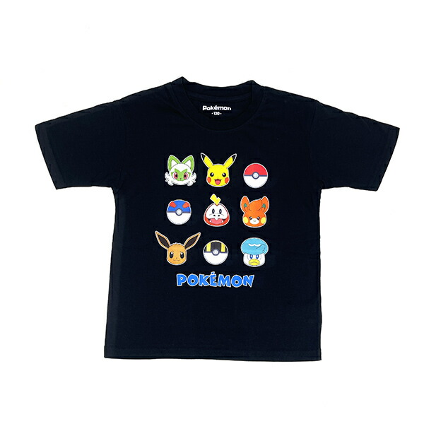 ポケットモンスター キッズ パルデアフェイス Tシャツ(ブラック) 130cm
