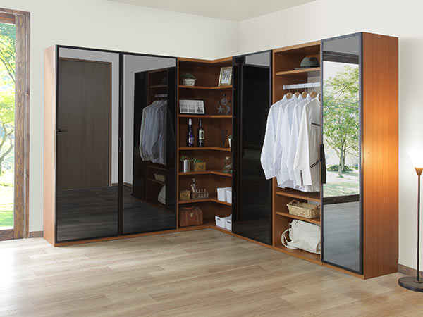 楽天市場】壁面収納 洋服 フリーボード 幅60cm ハーフミラーガラス