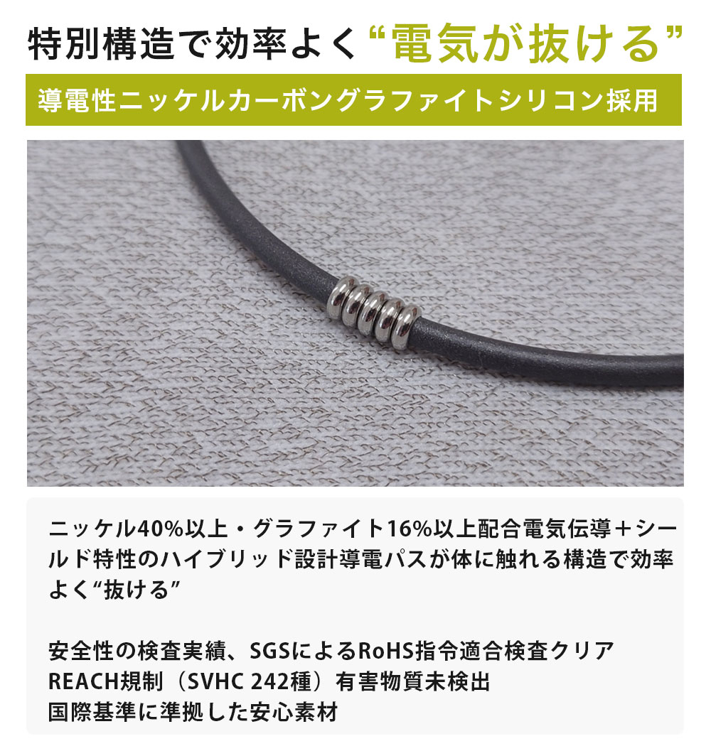 楽天市場】【新商品】アーシネスネックレス 特殊静電気除去ネックレス