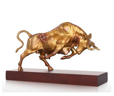 楽天市場】証券業界必携！ 幸運を呼ぶ 真ちゅう製（チャージング・ブル