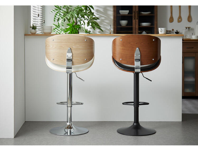 楽天市場】カウンターチェア 背もたれ付き 足置き付き 回転式 昇降式