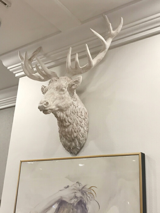 楽天市場】鹿 ウォールオブジェアンティーク シャビー シャビーシック