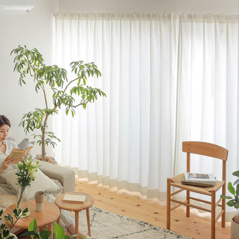 楽天市場】ドレープ カーテン Spring グレー ホワイト 幅201〜300cm