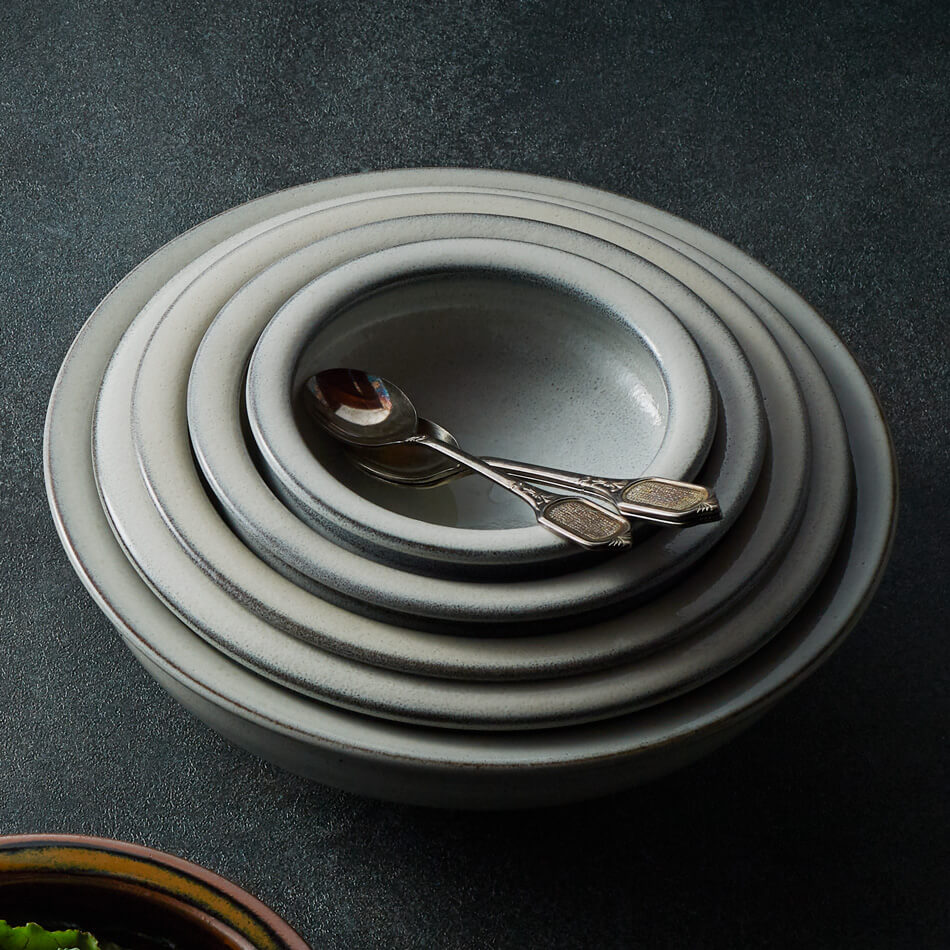 カレー皿 すくえるリムディッシュ 高取焼 高取焼き シチュー皿 22cm