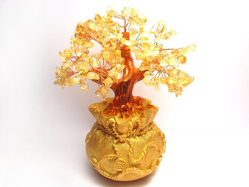 楽天市場】○【招財樹 シトリン 金のなる木】(小) 縦約15cm 黄水晶