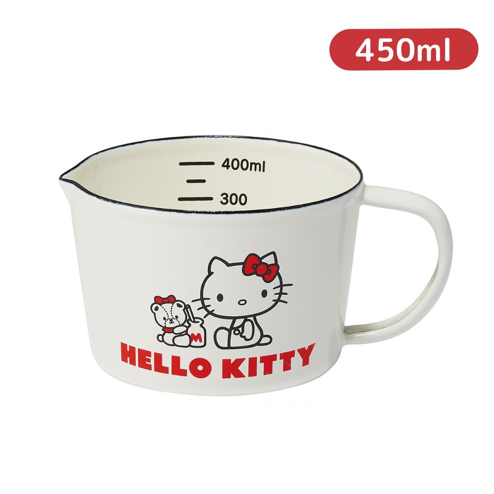 楽天市場】ハローキティ ホーローメジャーカップ 450ml | ホーロー