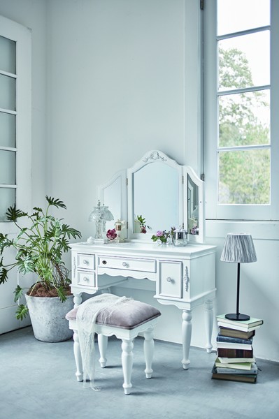 楽天市場】ドレッサーセット ホワイト 三面鏡 白家具 引き出し収納 鍵