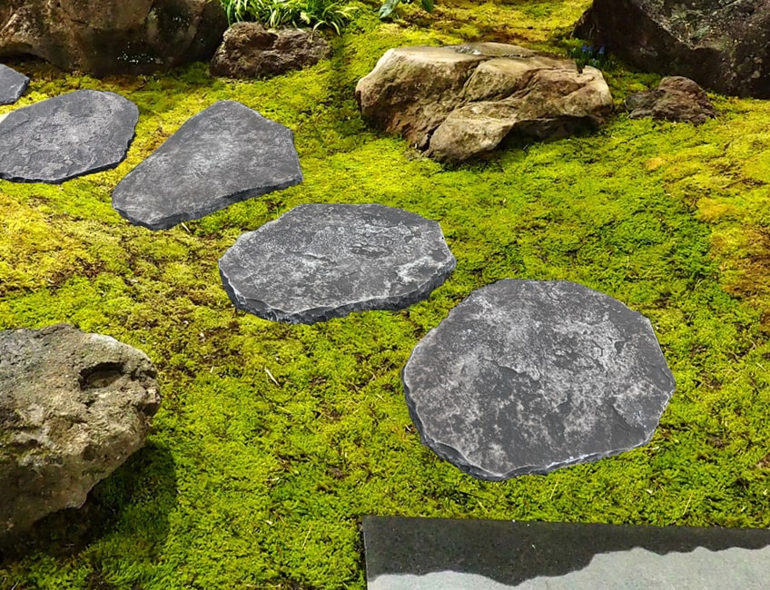 楽天市場】敷石 飛び石 黒 ステップストーン 庭 置くだけ 自然石風