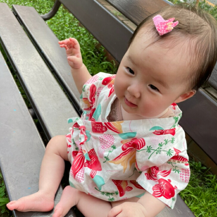 楽天市場】和柄うさぎ ベビー 赤ちゃん パッチンどめ ヘアピン (1コ