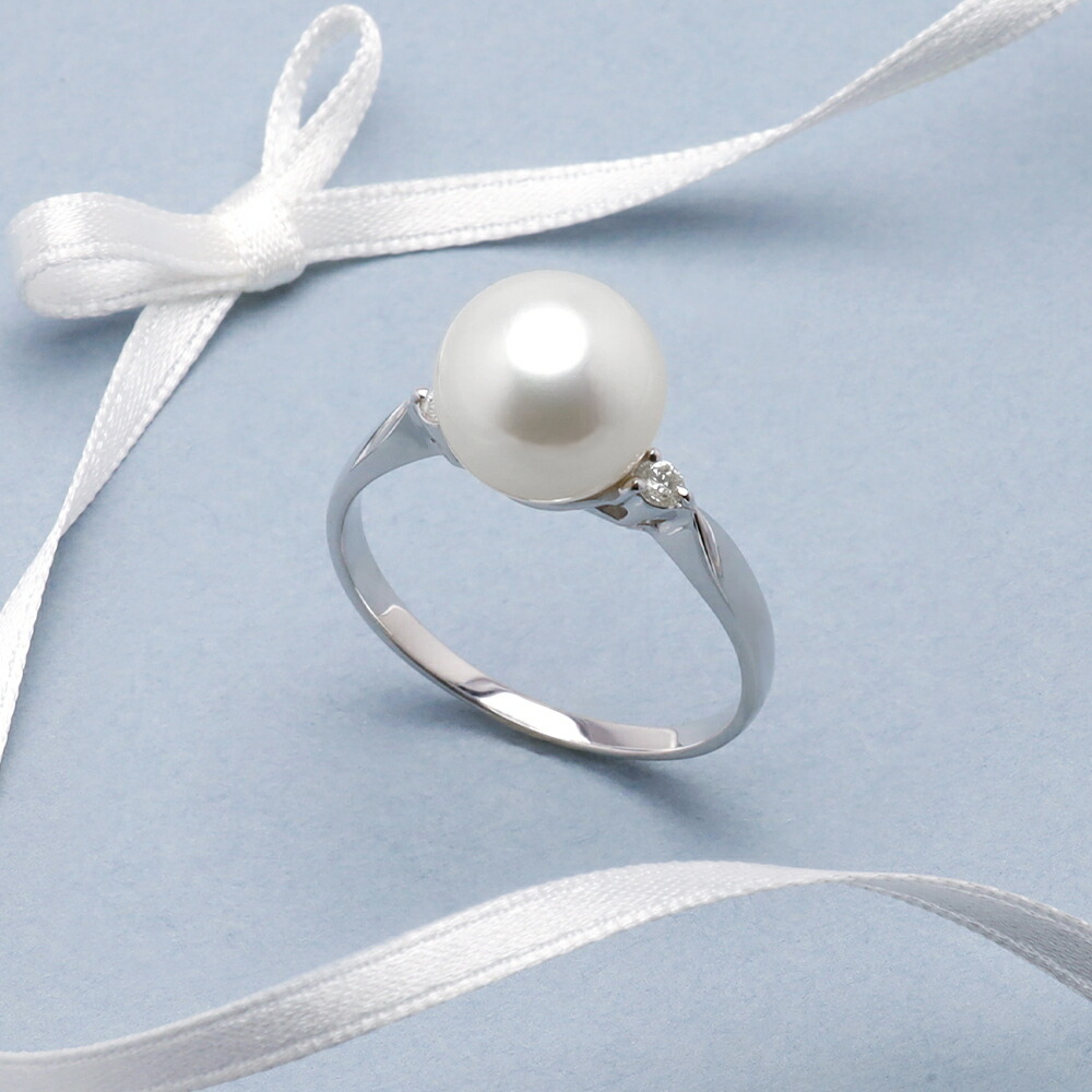 楽天市場】パール リング プラチナ pt950 真珠 指輪 あこや本真珠