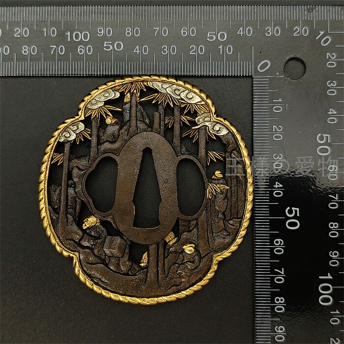 楽天市場】日本刀装具 刀鍔 竹林七賢図 銅地 金工 細工 鍔 つば 居合用