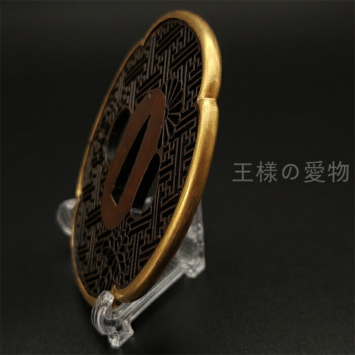 楽天市場】日本刀装具 刀鍔 唐草五三の桐図 銅地 金工 細工 鍔 つば