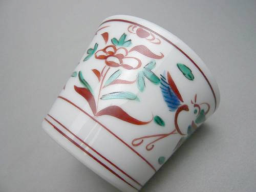 赤絵鳳凰絵蕎麦ちょこ 芳山 - 京焼清水焼 松韻堂