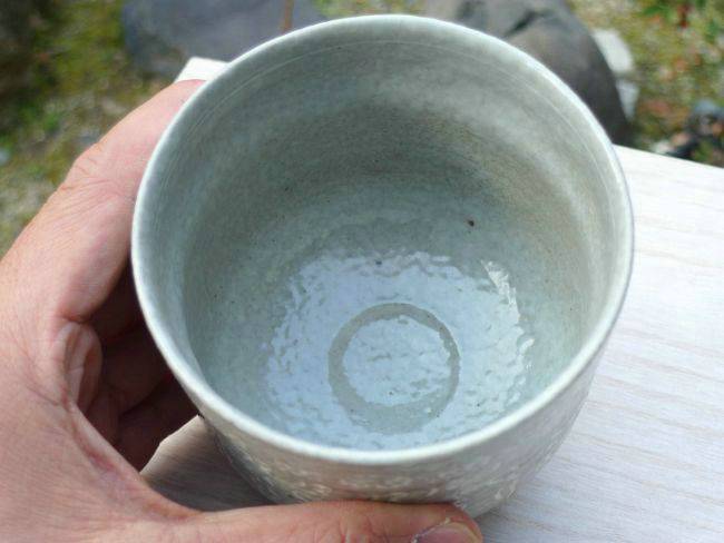 三島筒茶碗 与し三 - 京焼清水焼 松韻堂