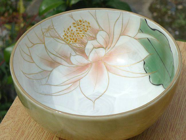 月下美人夫婦茶碗 陶あん - 京焼清水焼 松韻堂