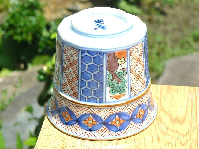 色絵帯七宝小湯呑 昭阿弥 - 京焼清水焼 松韻堂