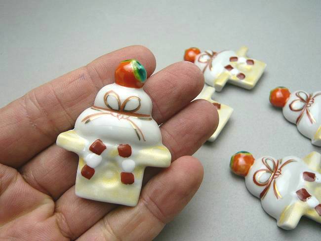 鏡もち箸置きセット 芳山 - 京焼清水焼 松韻堂